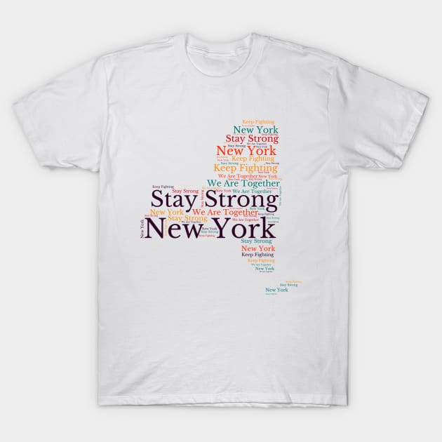 New York Motivational  Inspirational Map T-Shirt by maro_00